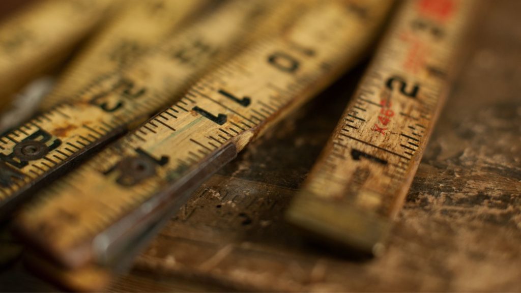 close up image of old rulers to represent ideal video length