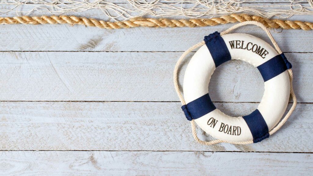 A bouy on a dock to signify sales onboarding.